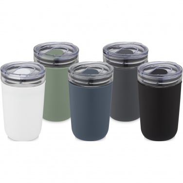 Logotrade Werbeartikel das Foto: Bello 420 ml Glasbecher mit Außenwand aus recyceltem Kunststoff