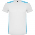 Detroit T-Shirt Unisex aus recyceltem Material, Weiß / Türkis