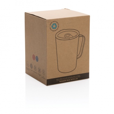 Logotrade Geschäftsgeschenke das Foto: RCS recycelter Stainless Steel Isolierbecher mit Deckel