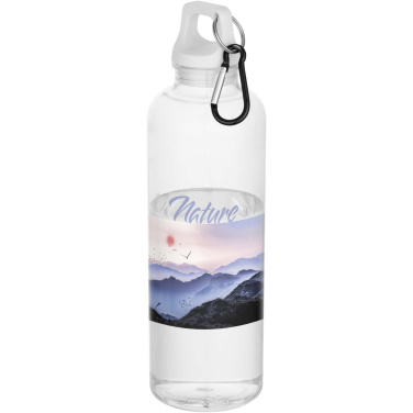 Logotrade werbemittel das Foto: Oregon 750 ml RCS-zertifizierte Trinkflasche aus recyceltem Kunststoff mit Karabinerhaken