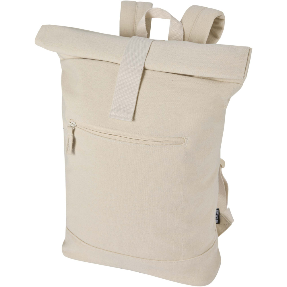Logotrade Firmengeschenke das Foto: Recanvas 14” GRS recycelter Rolltop-Rucksack 16L