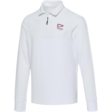 Logotrade Firmengeschenke das Foto: Zeus Langarm Poloshirt Unisex mit Reißverschluss
