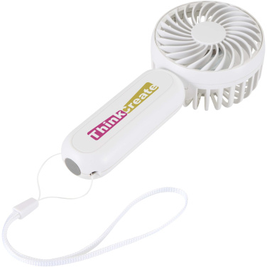 Logotrade Geschäftsgeschenke das Foto: Aervia Tragbarer Ventilator aus recyceltem Kunststoff