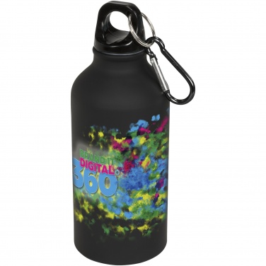 Logotrade promotional item picture of: Oregon 400 ml matte water bottle with carabiner