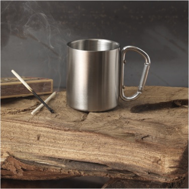 Logo trade promotional gifts image of: Alps 200 ml insulated mug with carabiner