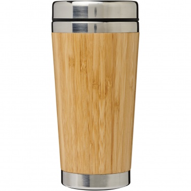 Logo trade promotional giveaway photo of: Bambus 450 ml tumbler with bamboo outer
