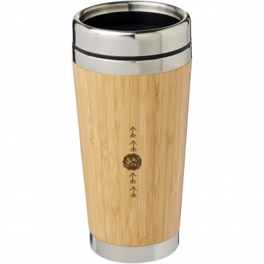 Logo trade business gifts image of: Bambus 450 ml tumbler with bamboo outer