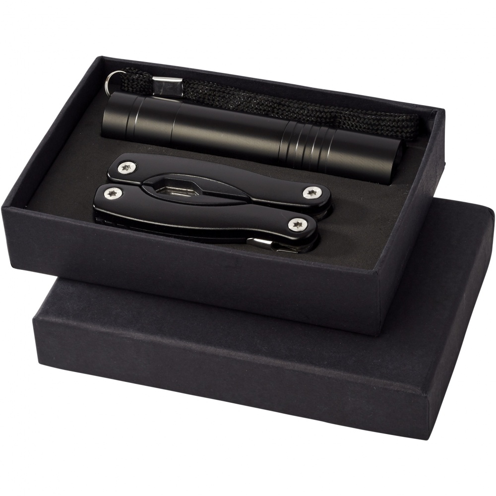 Logo trade corporate gifts picture of: Scout multi-function knife and LED flashlight set