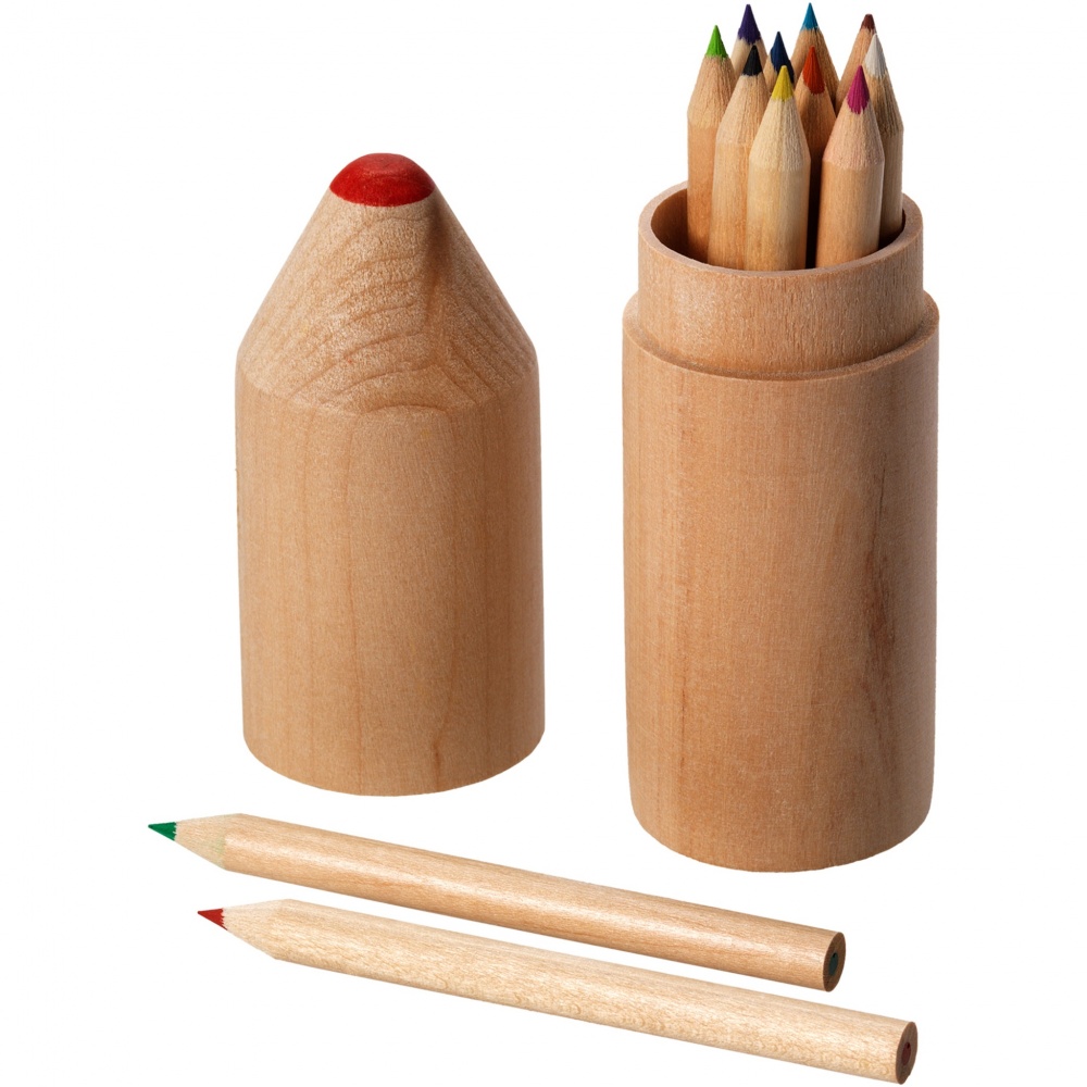 Logo trade promotional gift photo of: Bossy 12-piece coloured pencil set