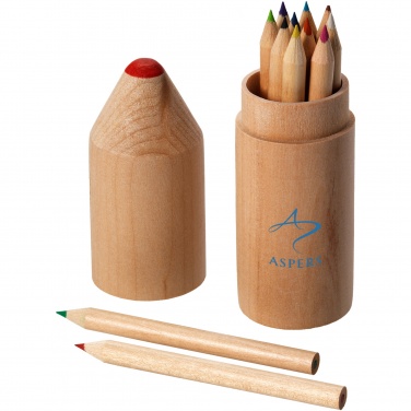 Logo trade promotional gifts picture of: Bossy 12-piece coloured pencil set