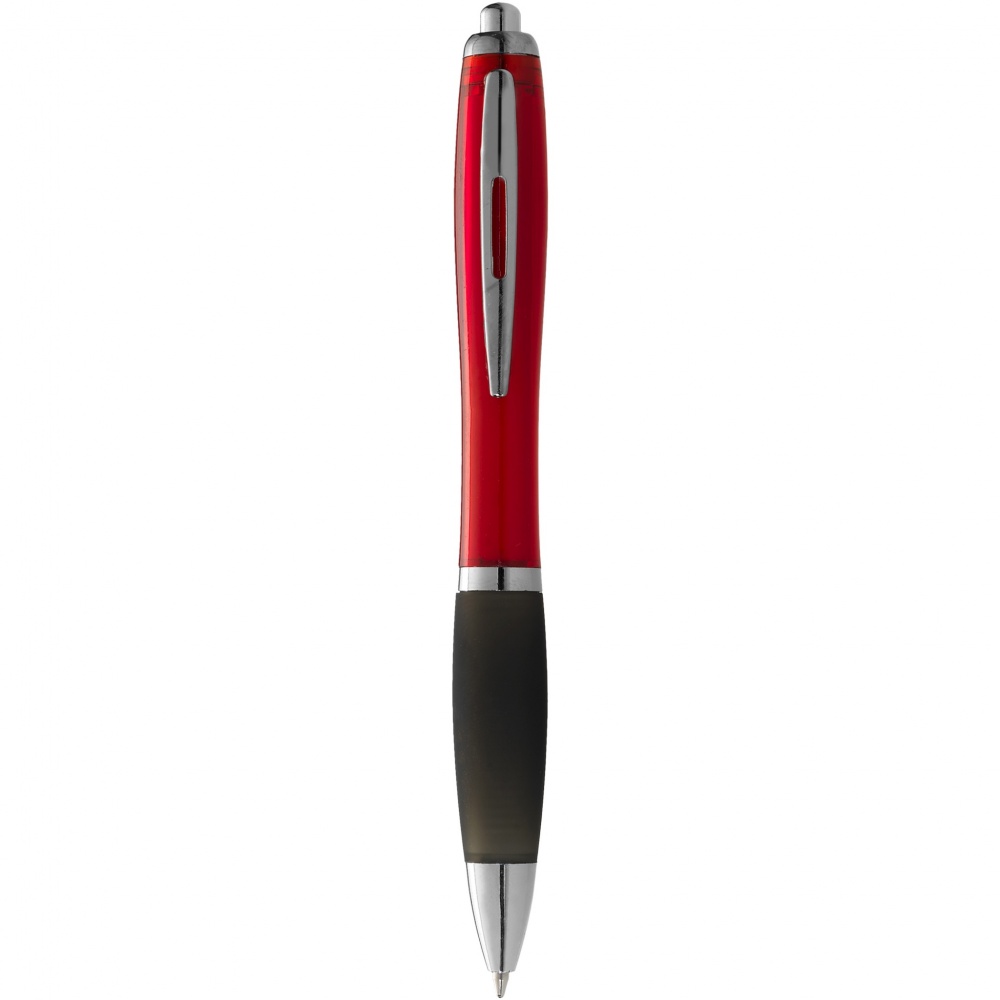 Logo trade promotional product photo of: Nash ballpoint pen coloured barrel and black grip