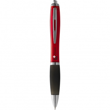 Logotrade promotional item image of: Nash ballpoint pen coloured barrel and black grip