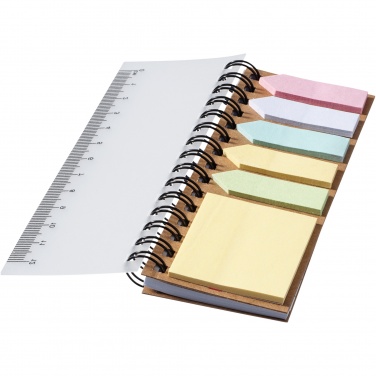 Logo trade advertising product photo of: Spinner spiral notebook with coloured sticky notes