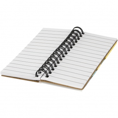Logo trade business gifts image of: Spinner spiral notebook with coloured sticky notes