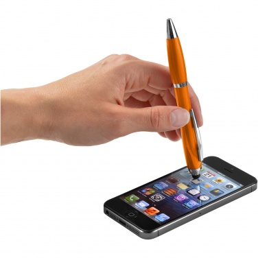 Logo trade promotional merchandise picture of: Nash stylus ballpoint pen with coloured grip