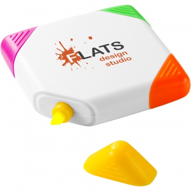 Logo trade promotional gifts image of: Trafalgar square-shaped 4-colour highlighter