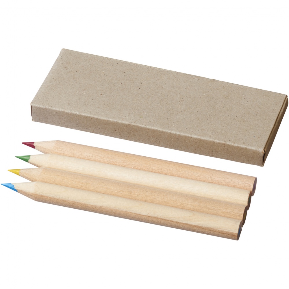Logo trade corporate gifts image of: Tullik 4-piece coloured pencil set