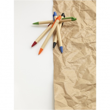 Logo trade promotional products image of: Berk recycled carton and corn plastic ballpoint pen