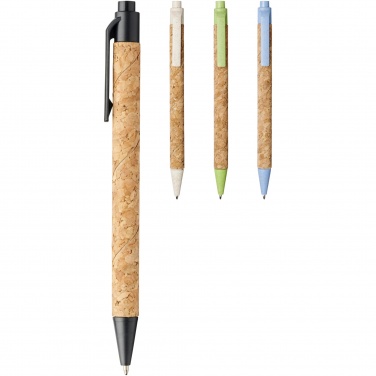 Logotrade promotional merchandise picture of: Midar cork and wheat straw ballpoint pen
