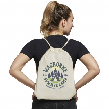 Logotrade corporate gift image of: Oregon 100 g/m² cotton drawstring bag 5L