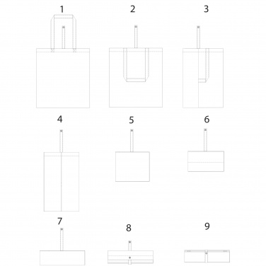 Logo trade promotional gifts image of: Nevada 100 g/m² cotton foldable tote bag 7L