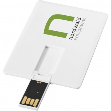 Logo trade advertising product photo of: Slim card-shaped 2GB USB flash drive