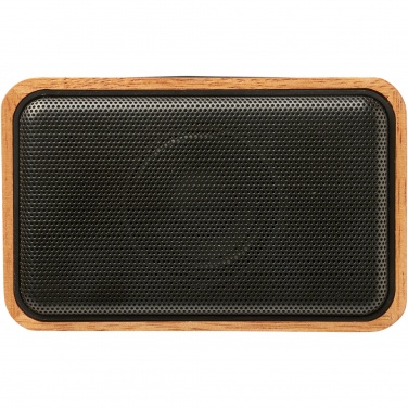 Logo trade promotional gifts image of: Wooden 3W speaker with wireless charging pad