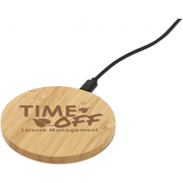 Logo trade promotional merchandise photo of: Essence 5W bamboo wireless charging pad