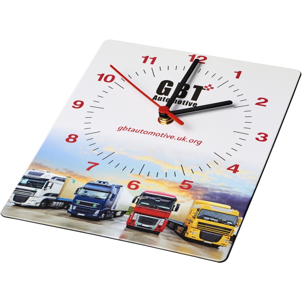 Logo trade business gift photo of: Brite-Clock® rectangular wall clock