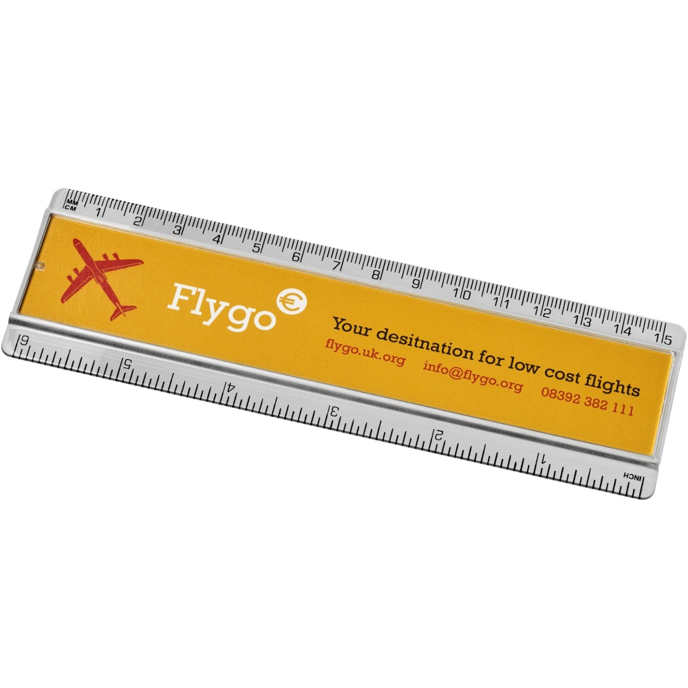 Logotrade promotional giveaway image of: Ellison 15 cm plastic insert ruler