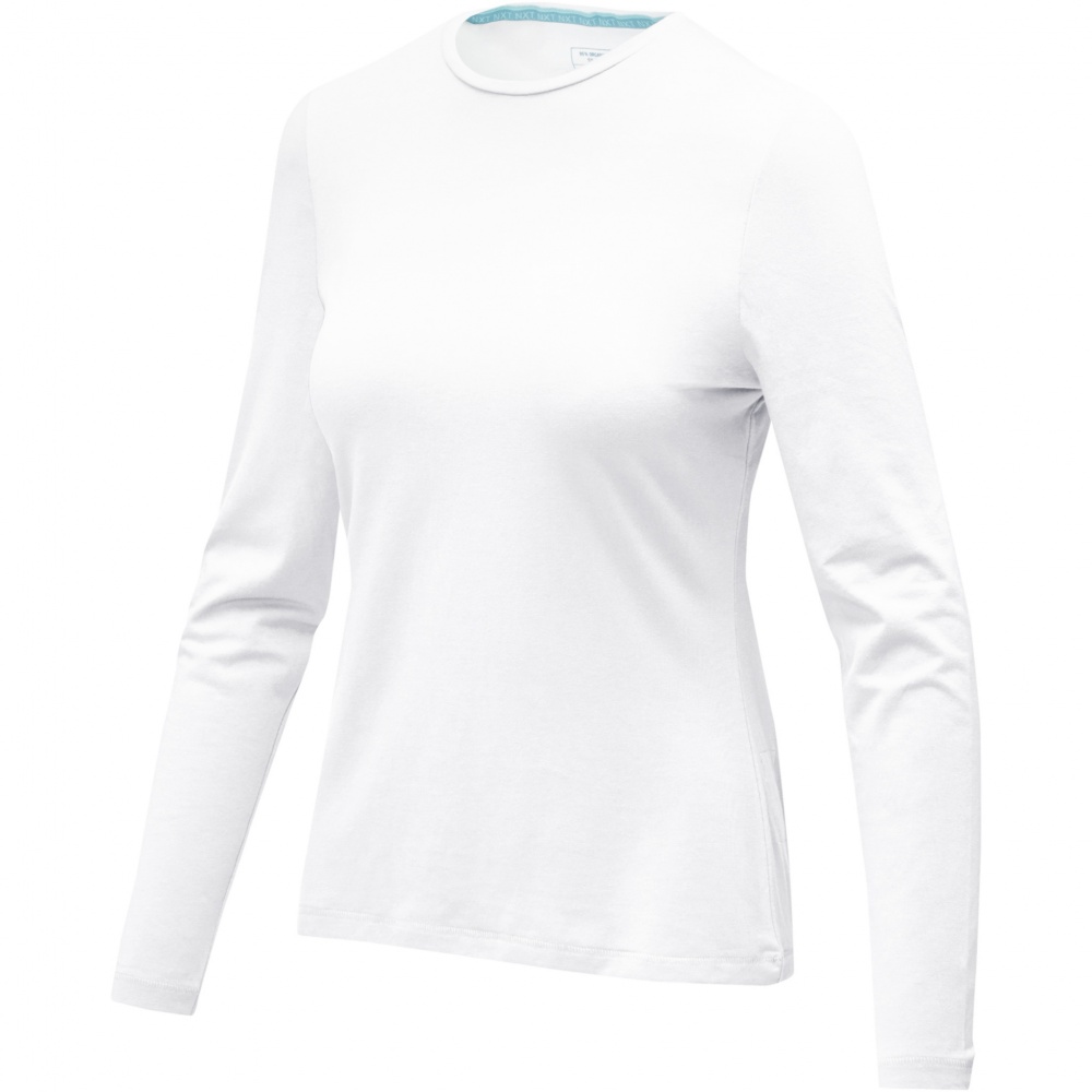 Logo trade corporate gift photo of: Ponoka long sleeve women's organic t-shirt