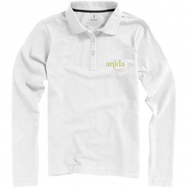 Logo trade promotional merchandise image of: Oakville long sleeve women's polo