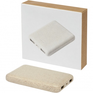 Logo trade advertising products picture of: Asama 5000 mAh wheat straw power bank