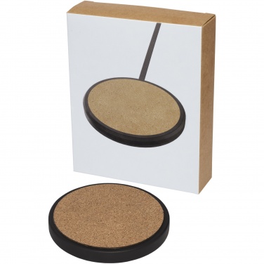 Logo trade corporate gifts image of: Kivi 10W limestone/cork wireless charging pad