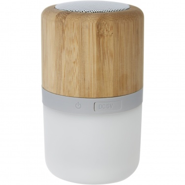 Logo trade advertising products image of: Aurea bamboo Bluetooth® speaker with light 