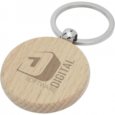 Logotrade corporate gift picture of: Giovanni beech wood round keychain