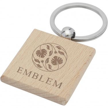 Logotrade corporate gift image of: Gioia beech wood squared keychain