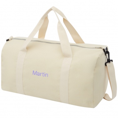 Logotrade corporate gift image of: Pheebs 450 g/m² recycled cotton and polyester duffel bag 24L