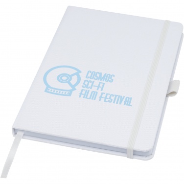 Logo trade promotional gifts image of: Honua A5 recycled paper notebook with recycled PET cover