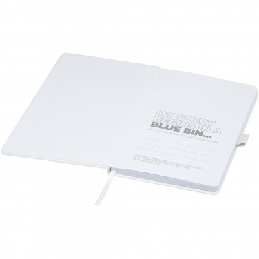 Logo trade business gifts image of: Honua A5 recycled paper notebook with recycled PET cover