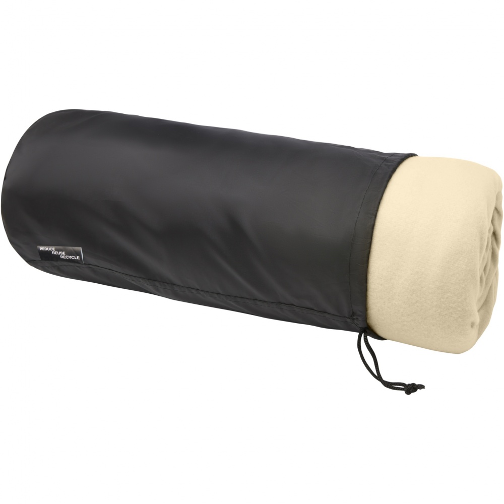 Logotrade advertising products photo of: Marigold GRS certified RPET polar fleece and sherpa blanket