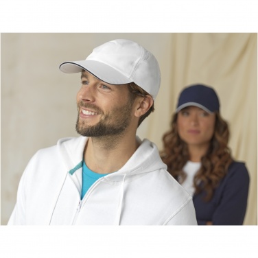 Logo trade advertising products picture of: Morion 6 panel GRS recycled cool fit sandwich cap