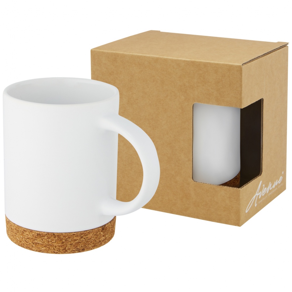 Logo trade business gift photo of: Neiva 425 ml ceramic mug with cork base