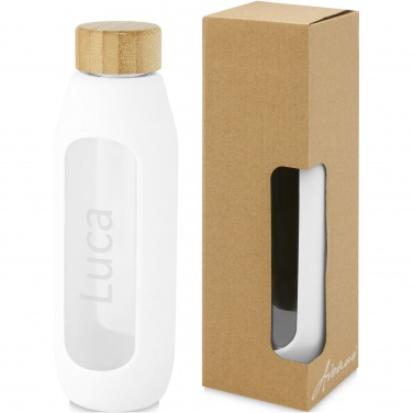 Logotrade promotional items photo of: Tidan 600 ml borosilicate glass bottle with silicone grip