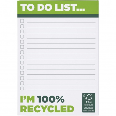 Logo trade business gifts image of: Desk-Mate® A6 recycled notepad