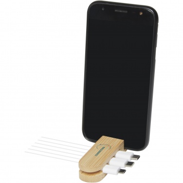 Logo trade promotional giveaways picture of: Edulis bamboo cable manager 