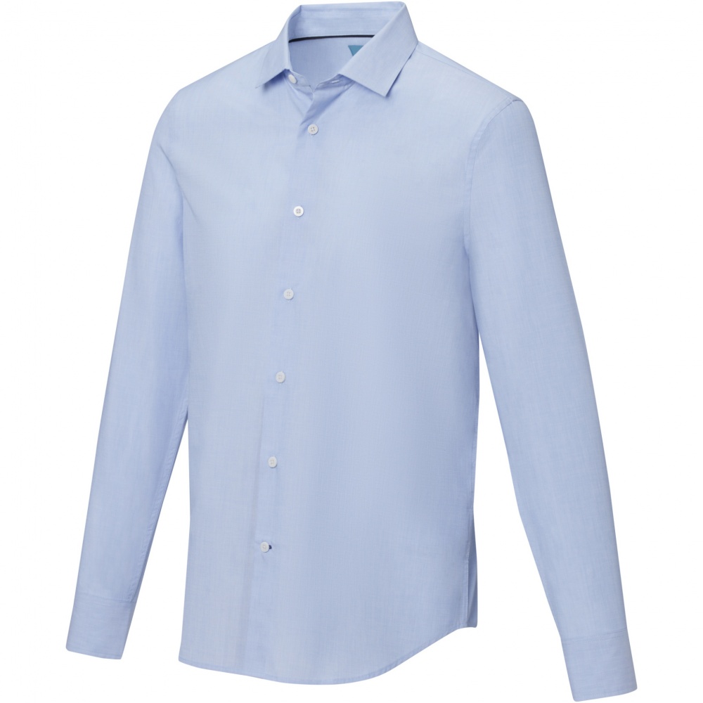 Logo trade promotional giveaways image of: Cuprite long sleeve men's organic shirt