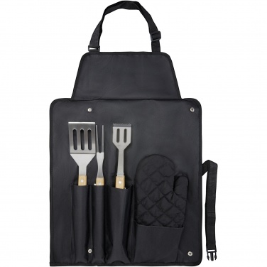 Logo trade business gifts image of: Gril 3-piece BBQ tools set and glove 