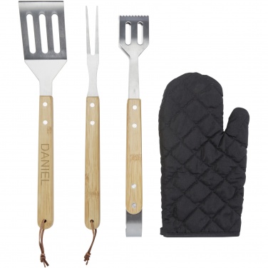 Logotrade promotional items photo of: Gril 3-piece BBQ tools set and glove 