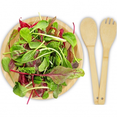 Logo trade promotional item photo of: Argulls bamboo salad bowl and tools
